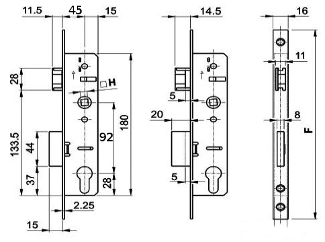 vrijdag Ampère interieur Lock-Shop Smalslot 92/45 || Voorplaat 16mm || Dag en Nacht | Smalsloten  Smaldeursloten || PC92 of PC72 || Alle maten en soorten